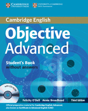 OBJECTIVE ADVANCED, STUDENT'S BOOK WITHOUT ANSWERS WITH CD-ROM (3RD EDITION)