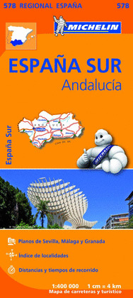 MAPA REGIONAL MICHELIN ESPAÑA SUR: ANDALUCIA