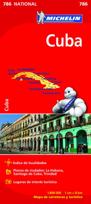 CUBA. MAPA DE CARRETERAS 786 NATIONAL
