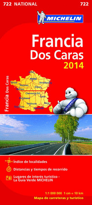 FRANCIA MAPA NACIONAL DOBLE CARA 722 14