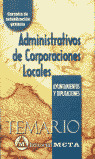 ADMINISTRATIVOS CORPORACIONES LOCALES TEMARIO