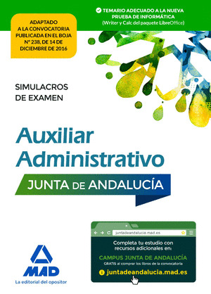 AUXILIAR ADMINISTRATIVO DE LA JUNTA DE ANDALUCIA. SIMULACROS DE EXAMEN
