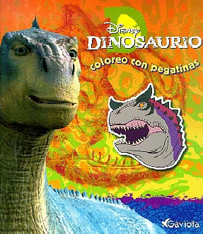 COLOREO CON PEGATINAS. DINOSAURIO