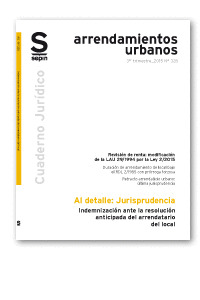 INDEMNIZACIÓN ANTE LA RESOLUCIÓN ANTICIPADA DEL ARRENDATARIO DEL LOCAL