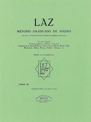LAZ CON ACOMPAÑAMIENTO - LIBRO III