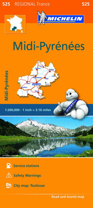 MIDI-PYRÈNÉES 525 FRANCIA 2016 MAPA REGIONAL