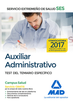 AUXILIAR ADMINISTRATIVO DEL SERVICIO EXTREMEÑO DE SALUD (SES)