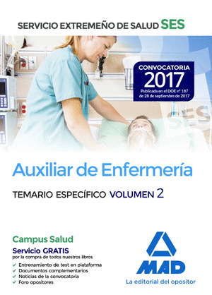 AUXILIAR DE ENFERMERÍA DEL SERVICIO EXTREMEÑO DE SALUD (SES). TEMARIO ESPECÍFICO