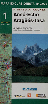 MAPA EXCURSIONISTA ANSO-ECHO, ARAGÜES-JASA