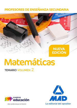 PROFESORES DE ENSEÑANZA SECUNDARIA MATEMATICAS TEMARIO VOLUMEN 2