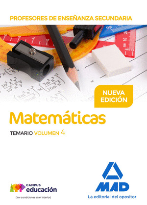PROFESORES DE ENSEÑANZA SECUNDARIA MATEMATICAS TEMARIO VOLUMEN 4