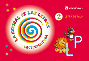 ESPIRAL LETRAS. LECTOESCRITURA 2 LETRA PALO