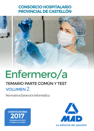 ENFERMERO/A DEL  CONSORCIO HOSPITALARIO PROVINCIAL DE CASTELLÓN. TEMARIO PARTE C
