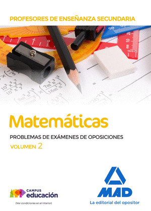 PROFESORES DE ENSEÑANZA SECUNDARIA MATEMATICAS PROBLEMAS DE EXAMENES DE OPOSICIO