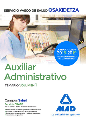 AUXILIAR ADMINISTRATIVO DE OSAKIDETZA-SERVICIO VASCO DE SALUD