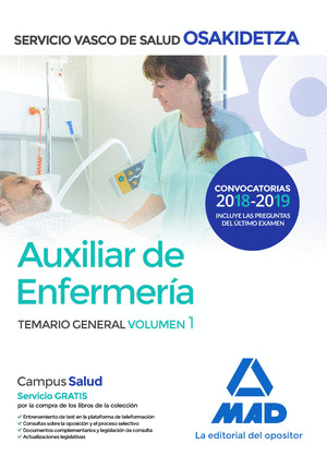AUXILIAR DE ENFERMERÍA DE OSAKIDETZA-SERVICIO VASCO DE SALUD