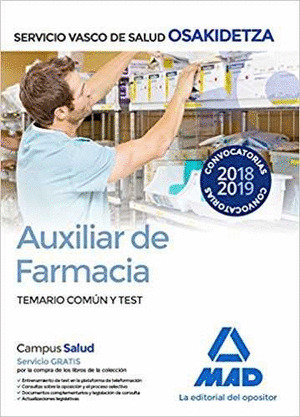 AUXILIAR DE FARMACIA DE OSAKIDETZA-SERVICIO VASCO DE SALUD