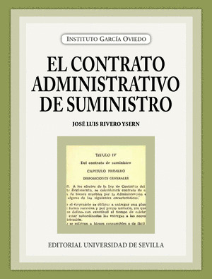 EL CONTRATO ADMINISTRATIVO DE SUMINISTRO