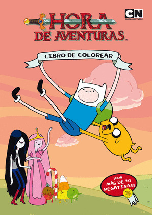 HORA DE AVENTURAS: LIBRO DE COLOREAR CON PEGATINAS DE FINN Y JAKE
