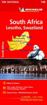 MAPA NATIONAL SOUTH AFRICA, LESOTHO, SWAZILAND