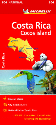 COSTA RICA. MAPA NATIONAL  (2018)