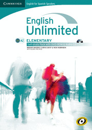 ENGLISH UNLIMITED, ELEMENTARY. WORKBOOK. SELF-STUDY PACK WITH DVD-ROM & AUDIO CD ((WKBK+