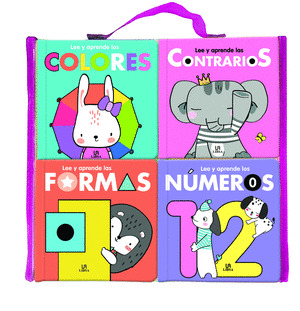PACK MALETÍN LEE Y APRENDE: LEE Y APRENDE LOS COLORES. LOS NÚMEROS. LAS FORMAS. LOS CONTRARIOS