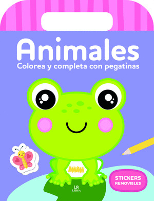 ANIMALES. COLOREA Y COMPLETA CON PEGATINAS