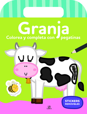 GRANJA. COLOREA Y COMPLETA CON PEGATINAS