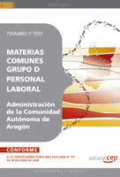 PERSONAL LABORAL DE LA ADMINISTRACIÓN DE LA COMUNIDAD AUTÓNOMA DE ARAGÓN.  MATER