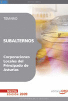 SUBALTERNOS CORPORACIONES LOCALES DEL PRINCIPADO DE ASTURIAS. TEMARIO