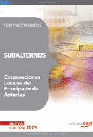 SUBALTERNOS CORPORACIONES LOCALES DEL PRINCIPADO DE ASTURIAS. TEST PSICOTÉCNICOS