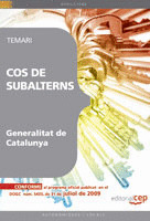 COS DE SUBALTERNS DE LA GENERALITAT DE CATALUNYA. TEMARI