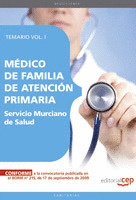 MÉDICO DE FAMILIA DE ATENCIÓN PRIMARIA. SERVICIO MURCIANO DE SALUD. TEMARIO ESPE