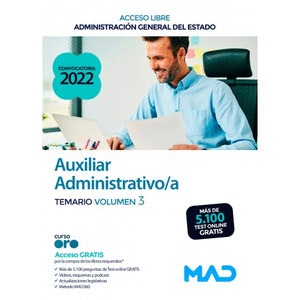 AUXILIAR ADMINISTRATIVO DEL ESTADO TEMARIO VOL 3