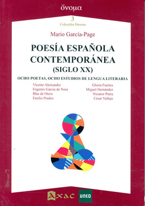 POESÍA ESPAÑOLA CONTEMPORÁNEA (SIGLO XX)