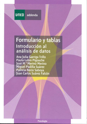FORMULARIO Y TABLAS. INTRODUCCIÓN AL ANÁLISIS DE DATOS