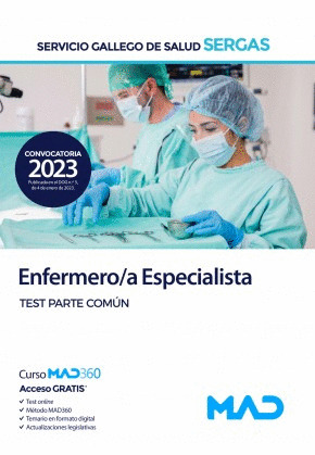 ENFERMERO/A ESPECIALISTA TEMARIO PARTE COMUN SERGAS 2023