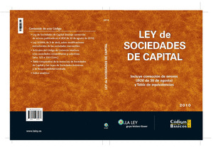 CÓDIGO BÁSICO LEY DE SOCIEDADES DE CAPITAL 1ª EDIC