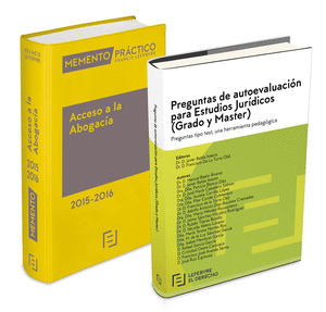 PACK MEMENTO ACCESO ABOGACÍA 15-16 + PREGUNTAS AUTOEVALUACIÓN ESTUDIOS JURÍDICOS