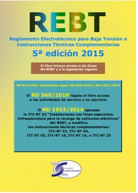 REGLAMENTO ELECTROTECNICO DE BAJA TENSION REBT 5ªED