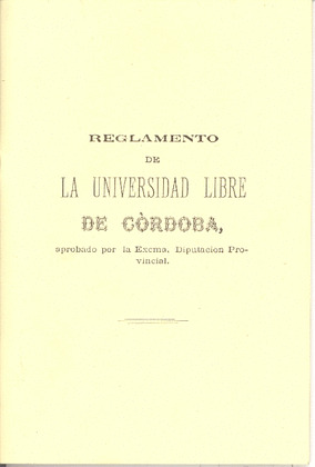 REGLAMENTO DE LA UNIVERSIDAD LIBRE DE CÓRDOBA