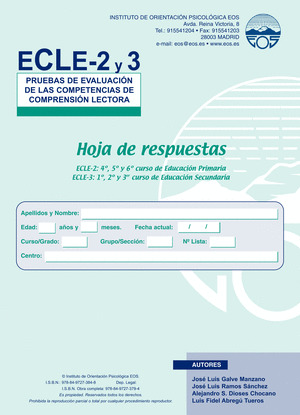 ECLE 2 Y 3. HOJA DE RESPUESTAS