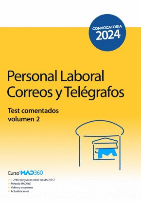 PERSONAL LABORAL DE CORREOS Y TELEGRAFOS TEST COMENTADOS VOLUMEN 2