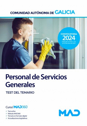 TEST DEL TEMARIO. PERSONAL DE SERVICIOS GENERALES XUNTA (PSX)