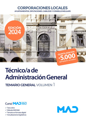 TEMARIO GENERAL VOLUMEN 1TÉCNICO/A DE ADMINISTRACION GENERAL