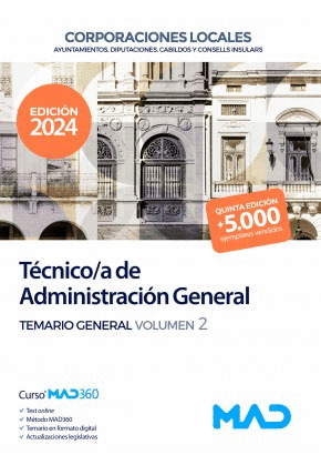 TEMARIO GENERAL VOLUMEN 2 TÉCNICO/A DE ADMINISTRACION GENERAL