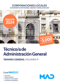 TECNICO/A DE ADMINISTRACION GENERAL TEMARIO GENERAL VOLUMEN 4