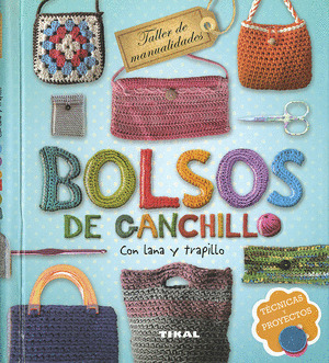 BOLSOS DE GANCHILLO CON LANA Y TRAPILLO