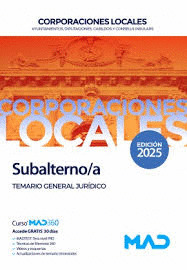 SUBALTERNO/A CORPORACIONES LOCALES TEMARIO GENERAL JURIDICO